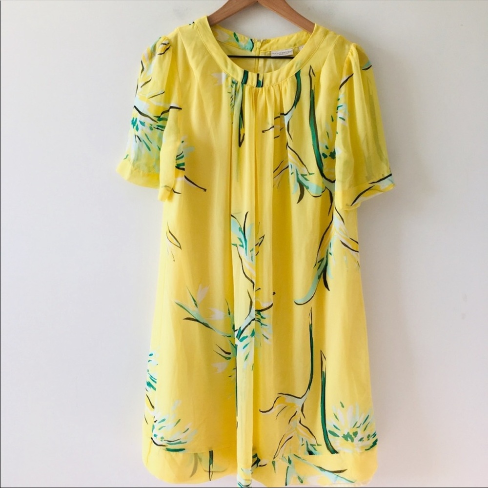 Eva Mendes NY&C Yellow Floral Sabrina Dress